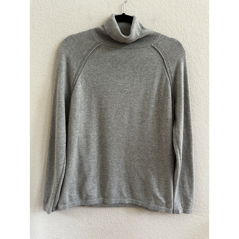 JEANNE PIERRE Gray Turtleneck Sweater